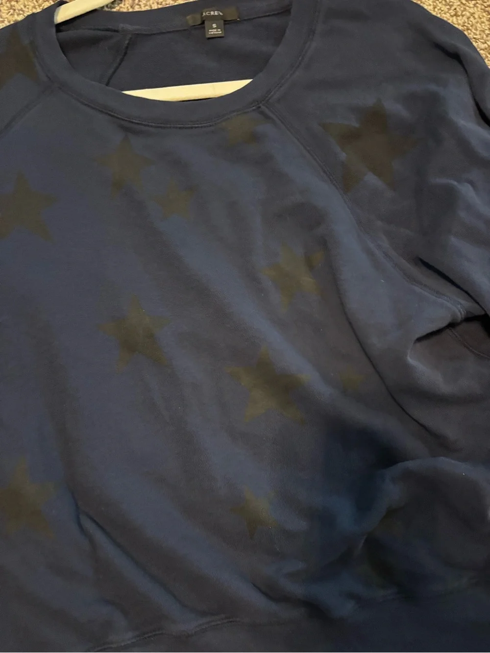 J. Crew Navy Sweatshirt with Black Stars